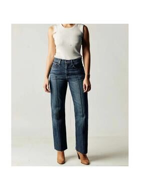 Imogene and Willie Wyatt Montrose Jeans Straight Leg Seam Denim Blue SZ 28 GREAT